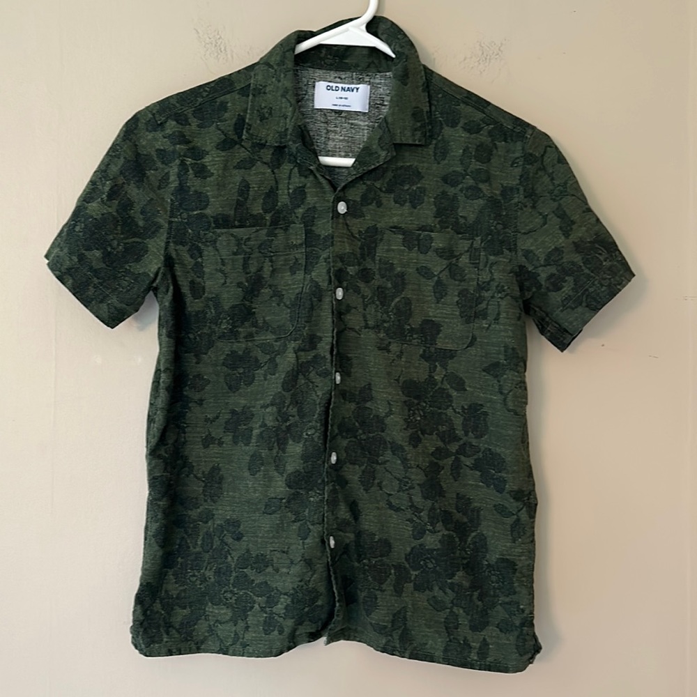 Boys Botanical Button Down